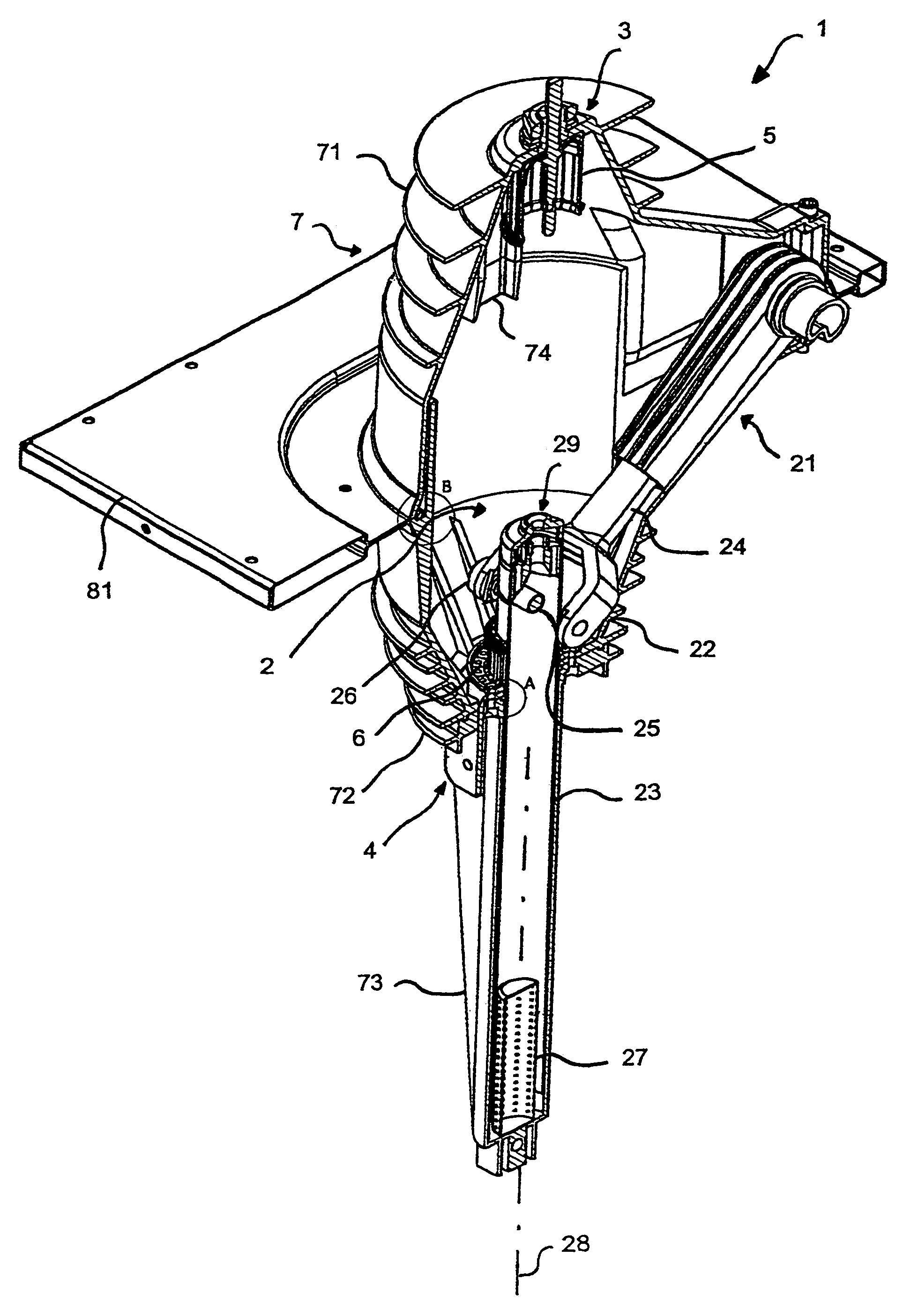 Switch and disconnector apparatus for electric substations