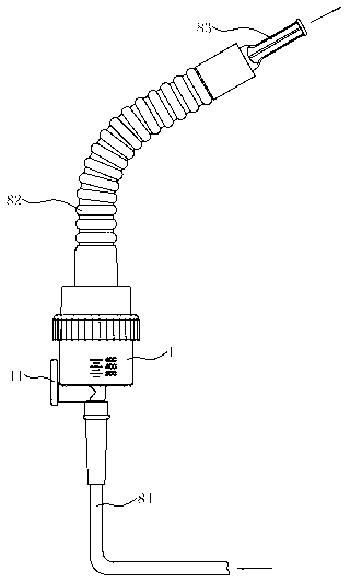 Device of driving liquid to be nebulized by gas