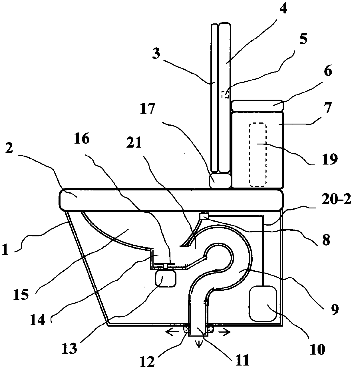 Energy-saving environment-friendly intelligent flushing toilet and control method thereof