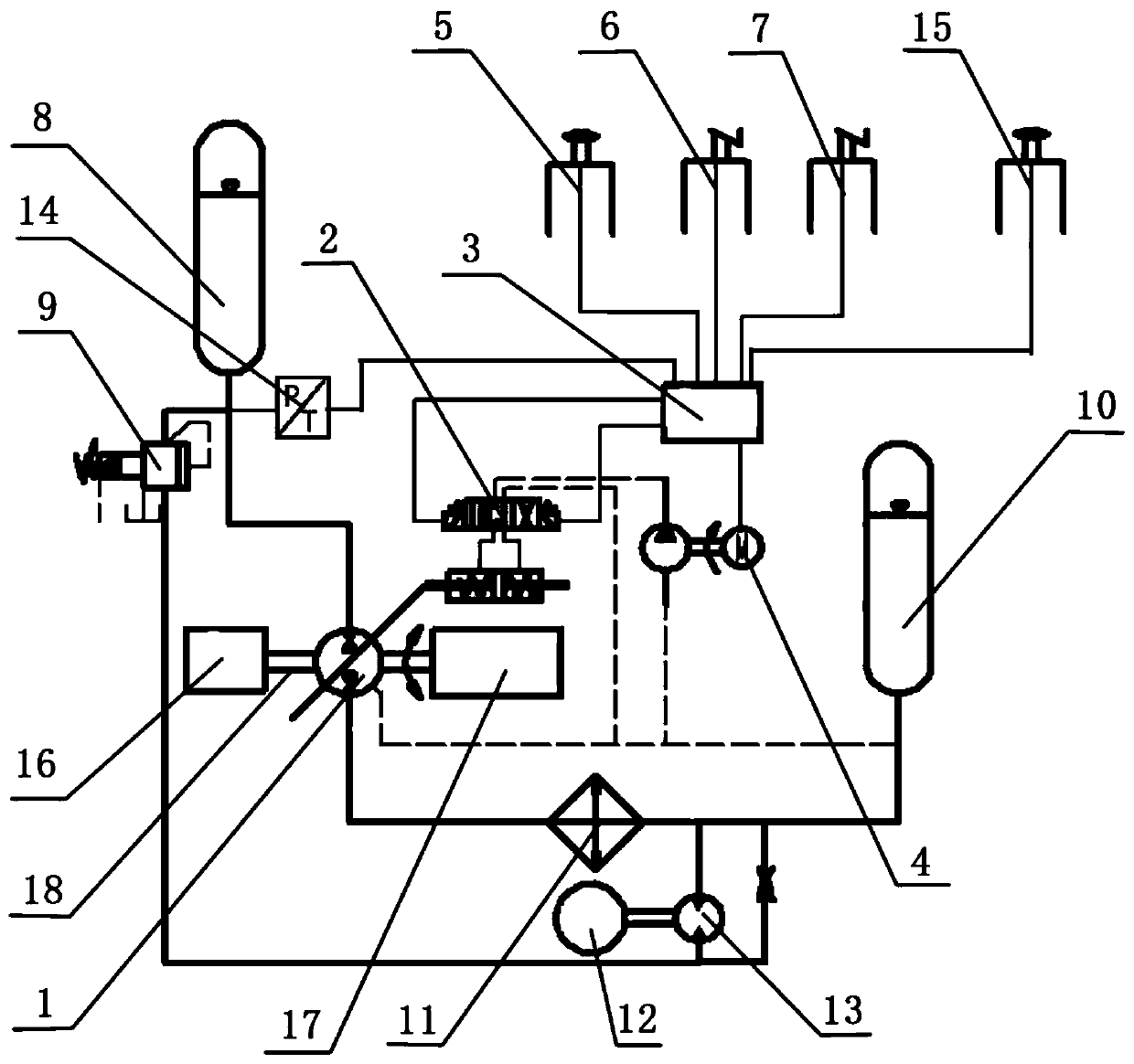 Electric proportional hydraulic hybrid device used for vehicle and a control method of electric proportional hydraulic hybrid device