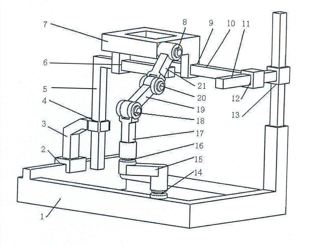 Input-output complete decoupling three-freedom-degree moving parallel robot mechanism