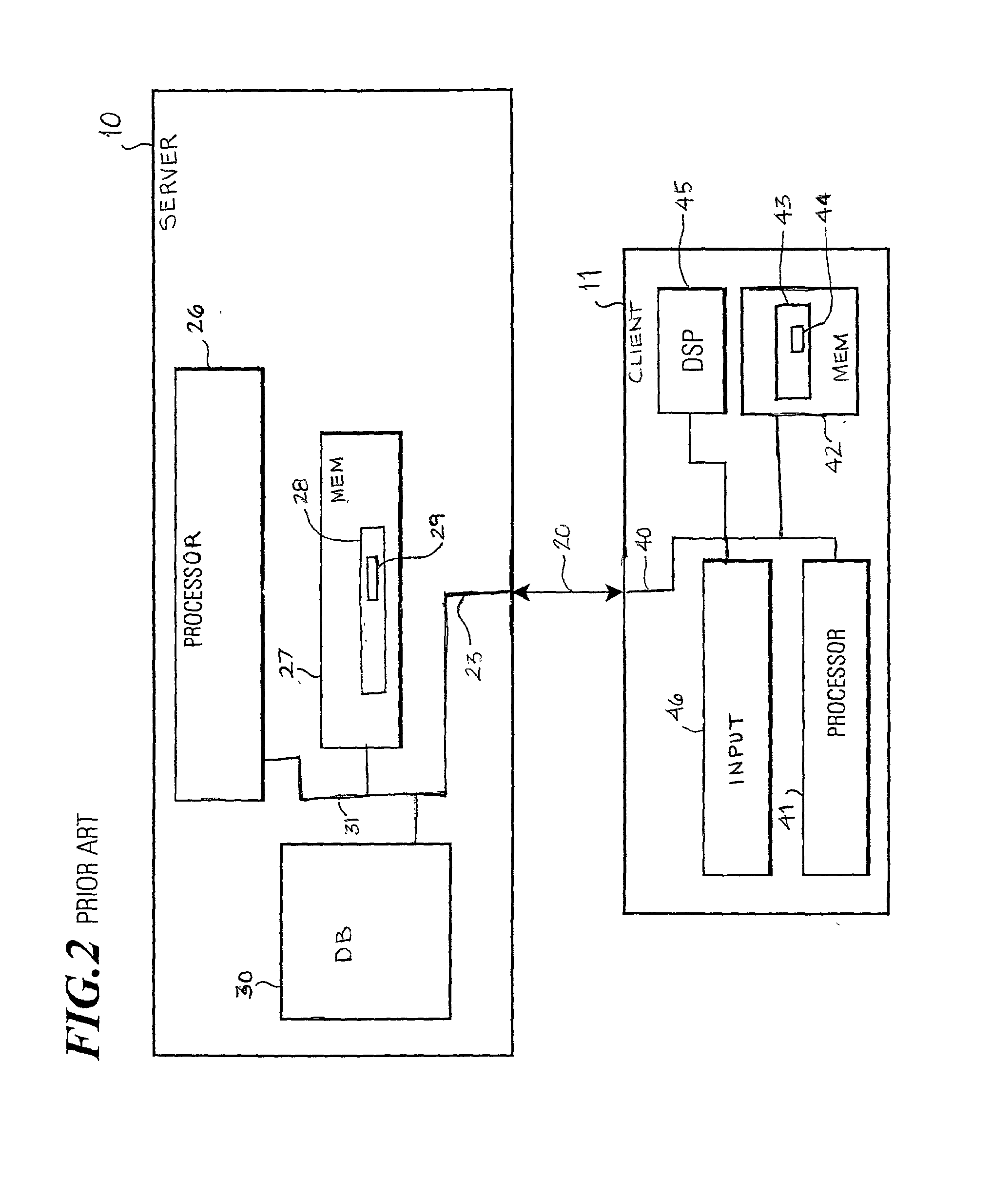 Method and apparatus for providing a client by a server with an instruction data set in a predetermined format in response to a content data request message by a client