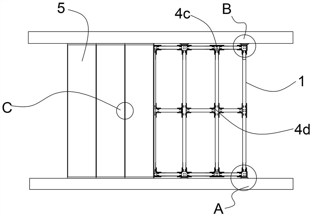 An assembled modular wall structure and its installation method