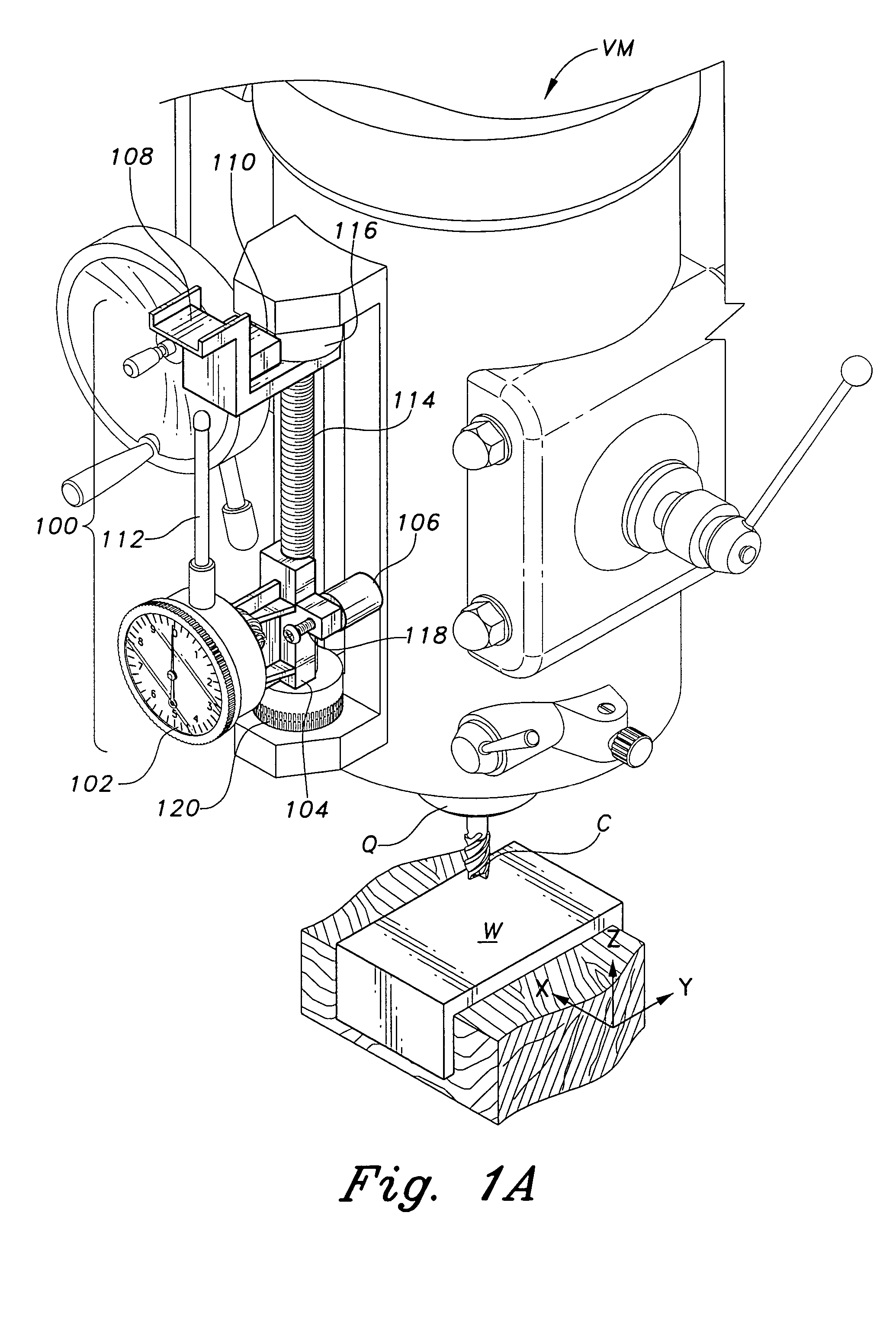 Z-axis measurement tool for vertical milling machines