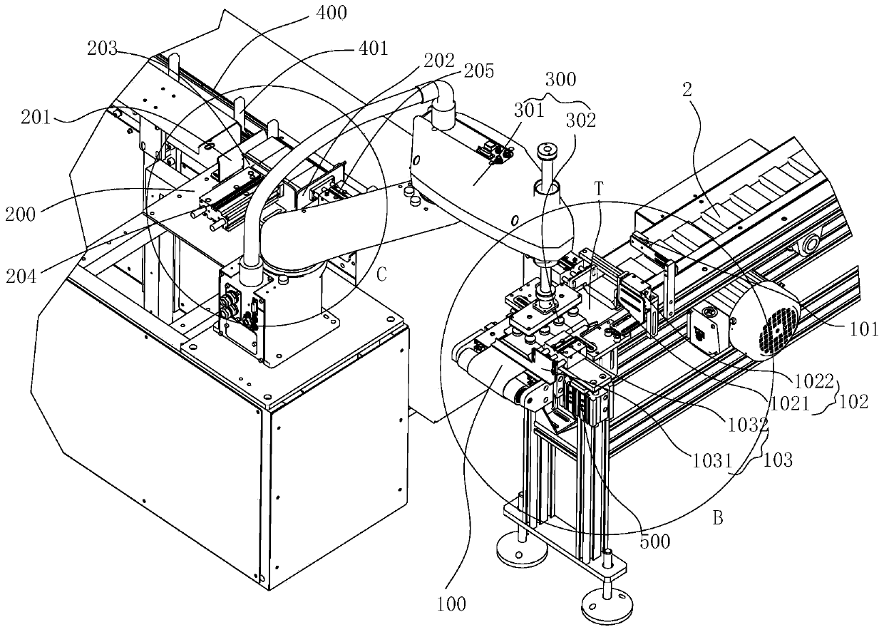 Palletizing device and packaging machine