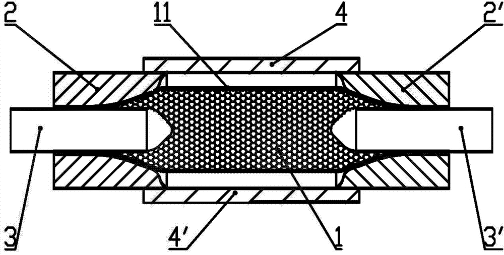 Thermal expansion and vibration composite forming process of solid particles of automobile rear axle housing