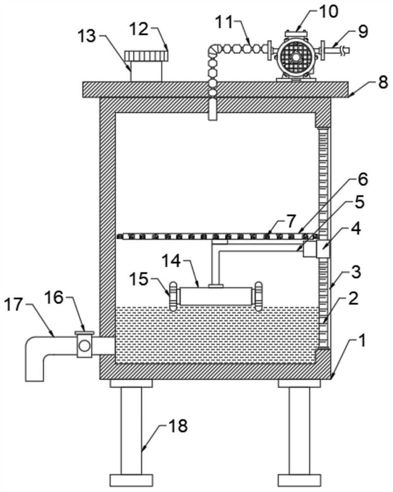 Liquid level display device of red bayberry juice storage tank