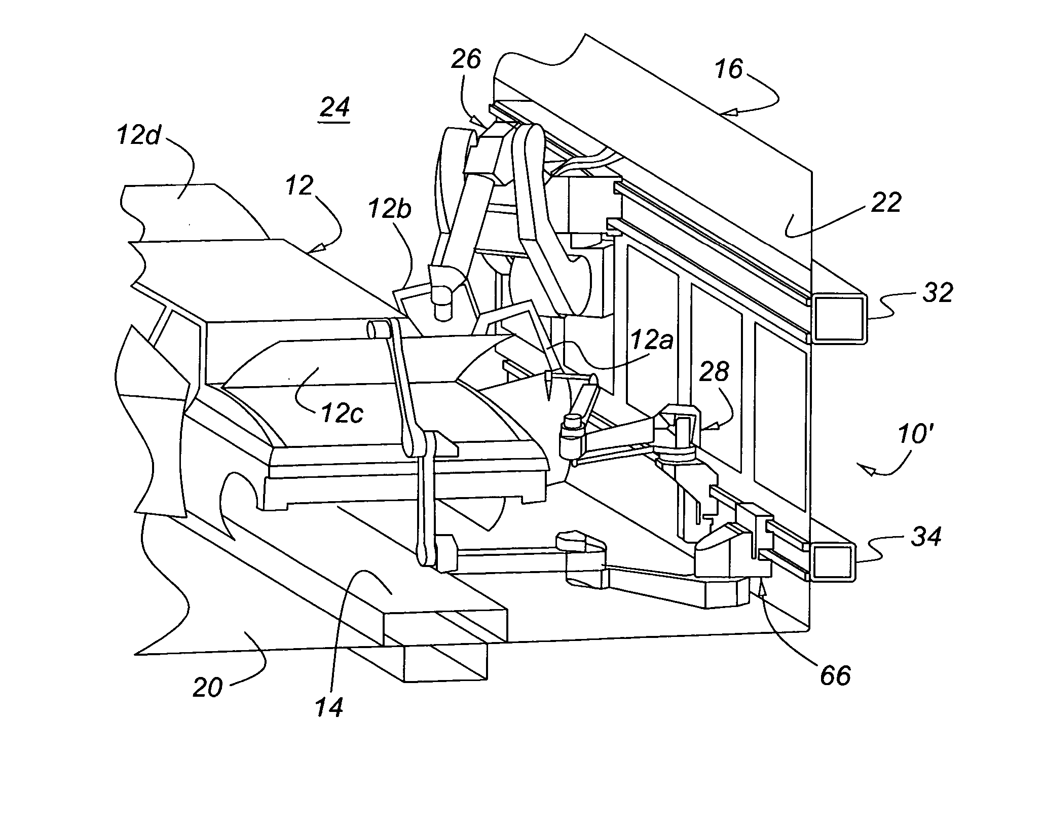 Compact robotic painting booth