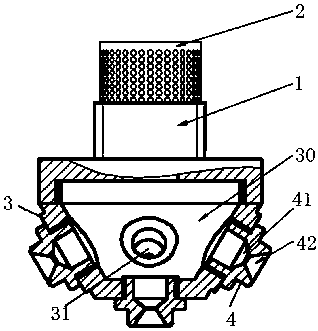 Combined pressure rotational flow open type water mist spraying head applied to large cruise ship