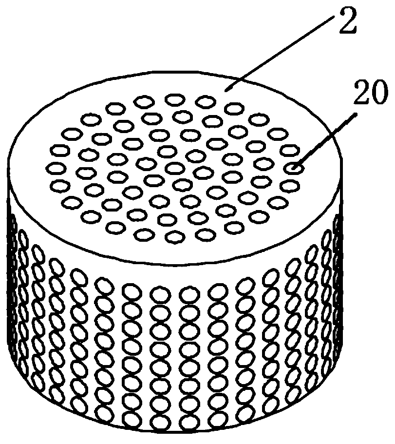 Combined pressure rotational flow open type water mist spraying head applied to large cruise ship