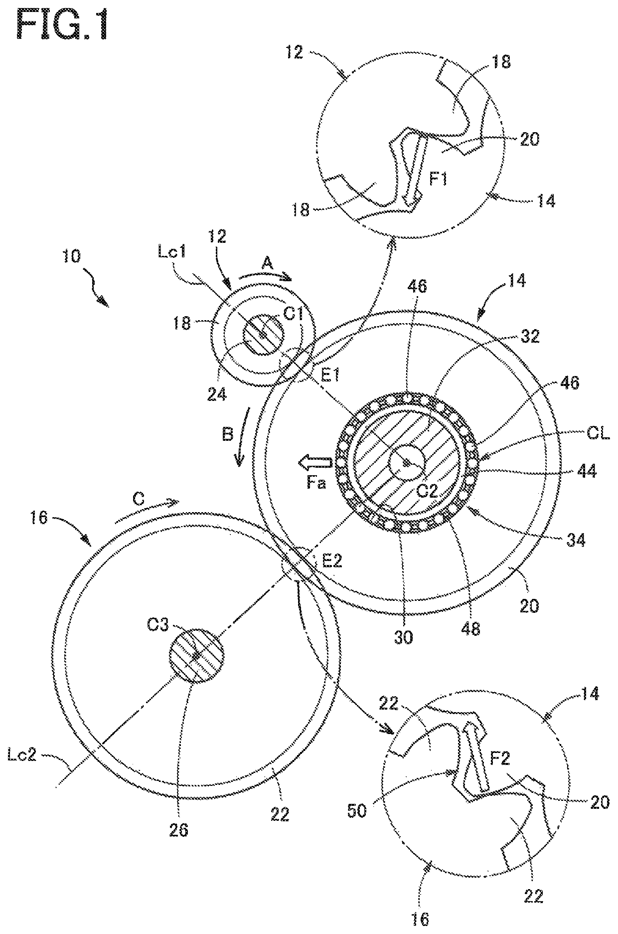 Helical gear device