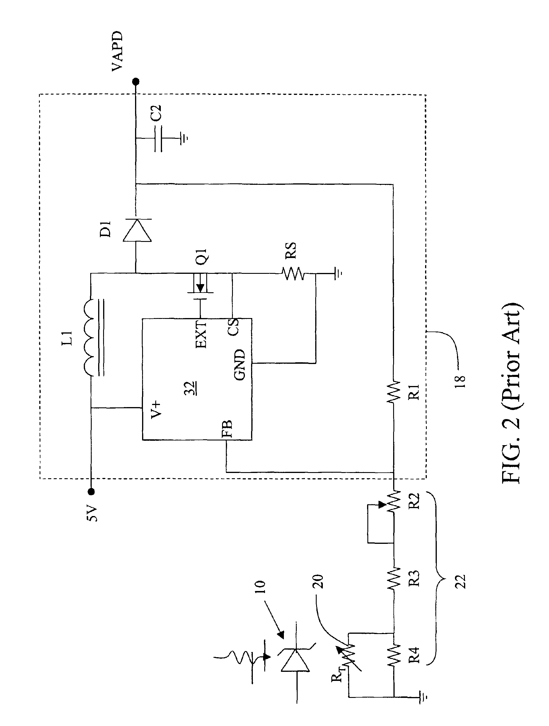 Single chip ASIC and compact packaging solution for an avalanche photodiode (APD) and bias circuit