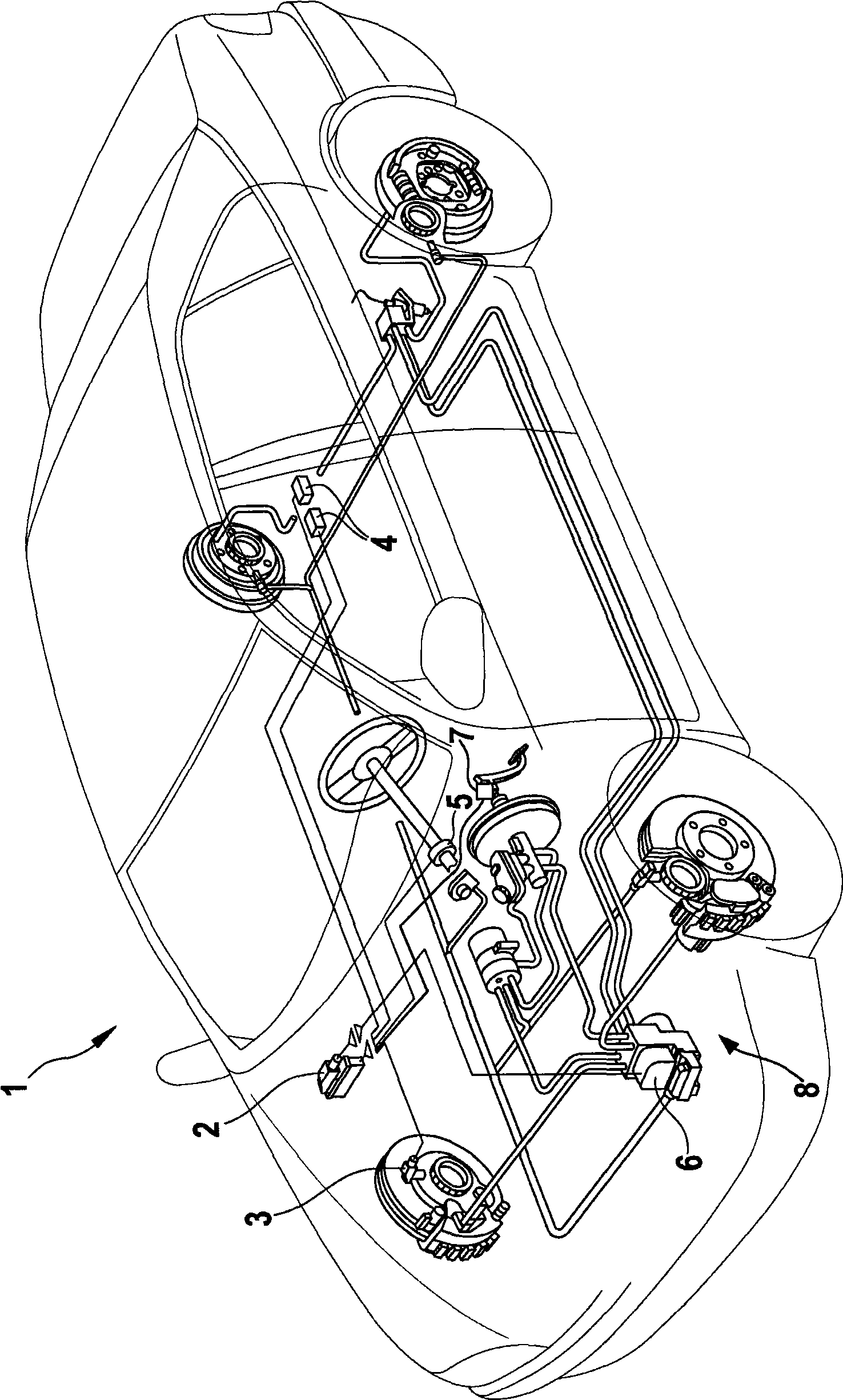 Method for setting characteristic variables of a brake system in a motor vehicle