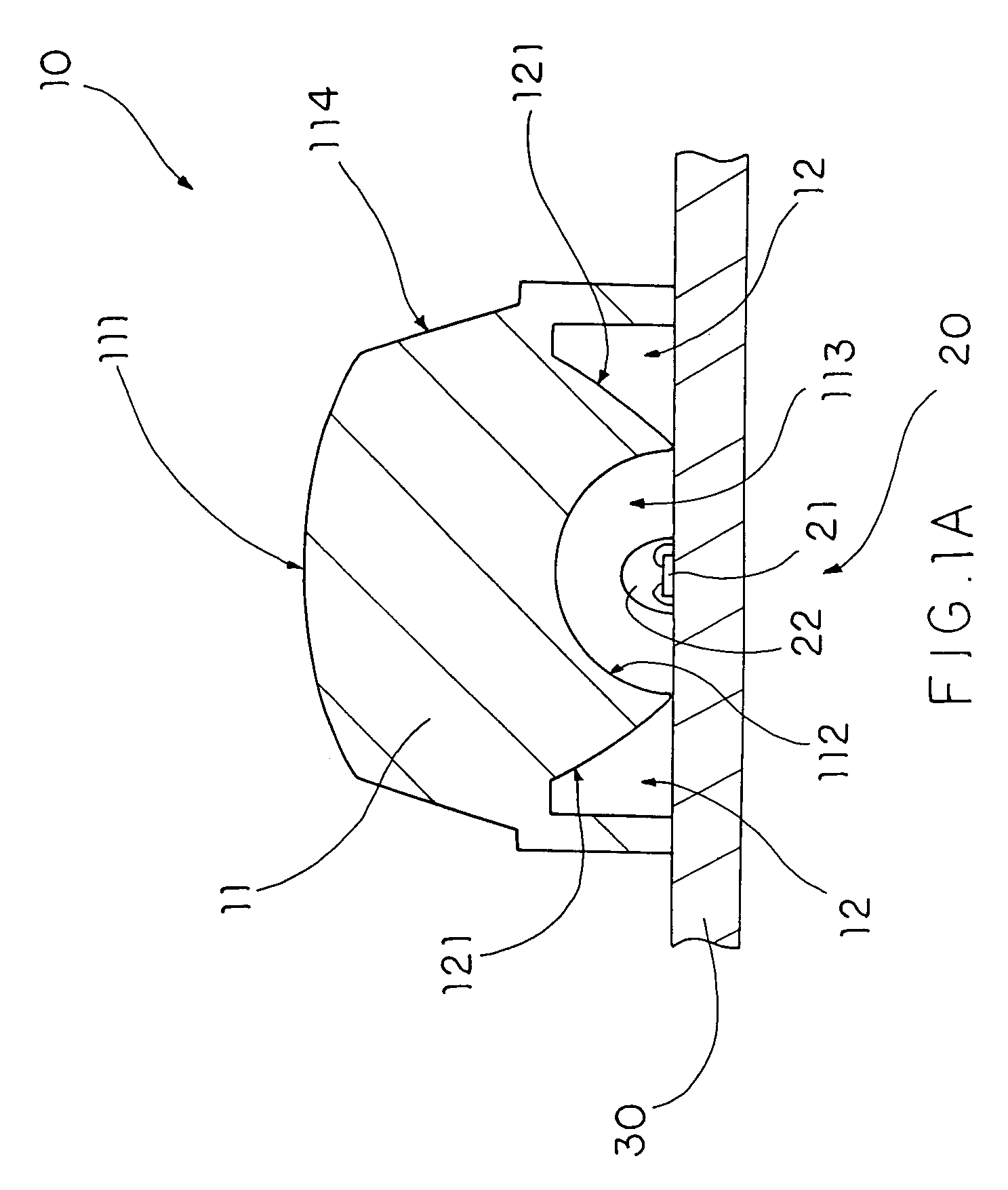 Projection lens for light source arrangement