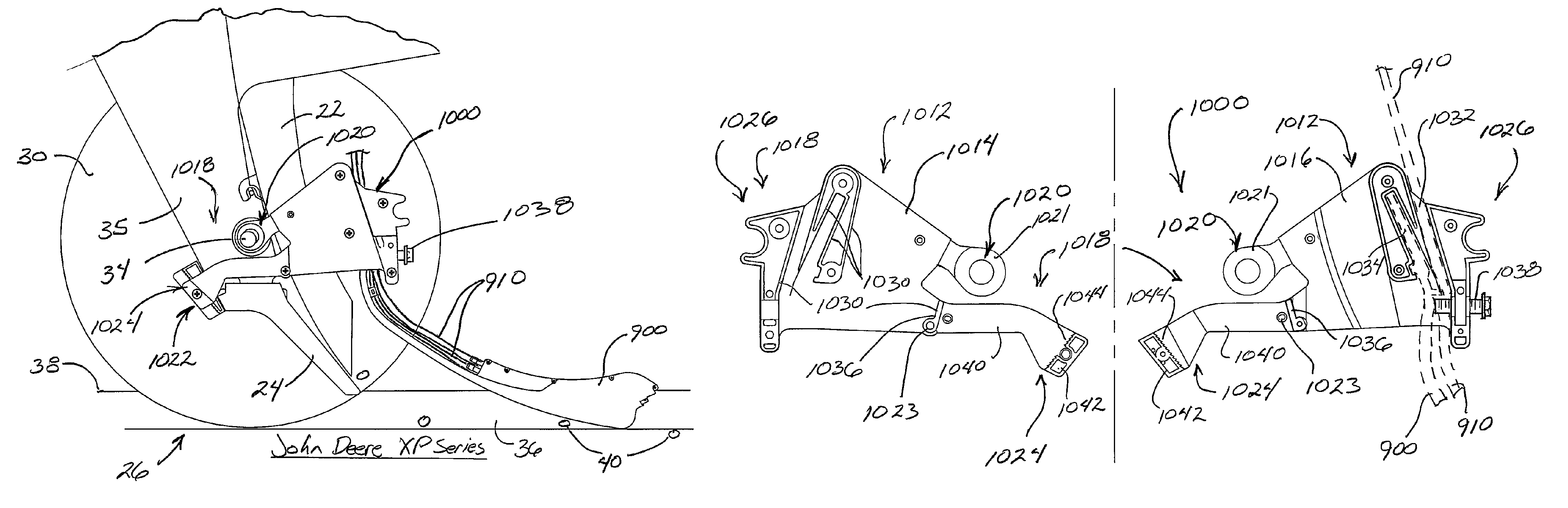 Planter bracket assembly for supporting appurtenances in substantial alignment with the seed tube