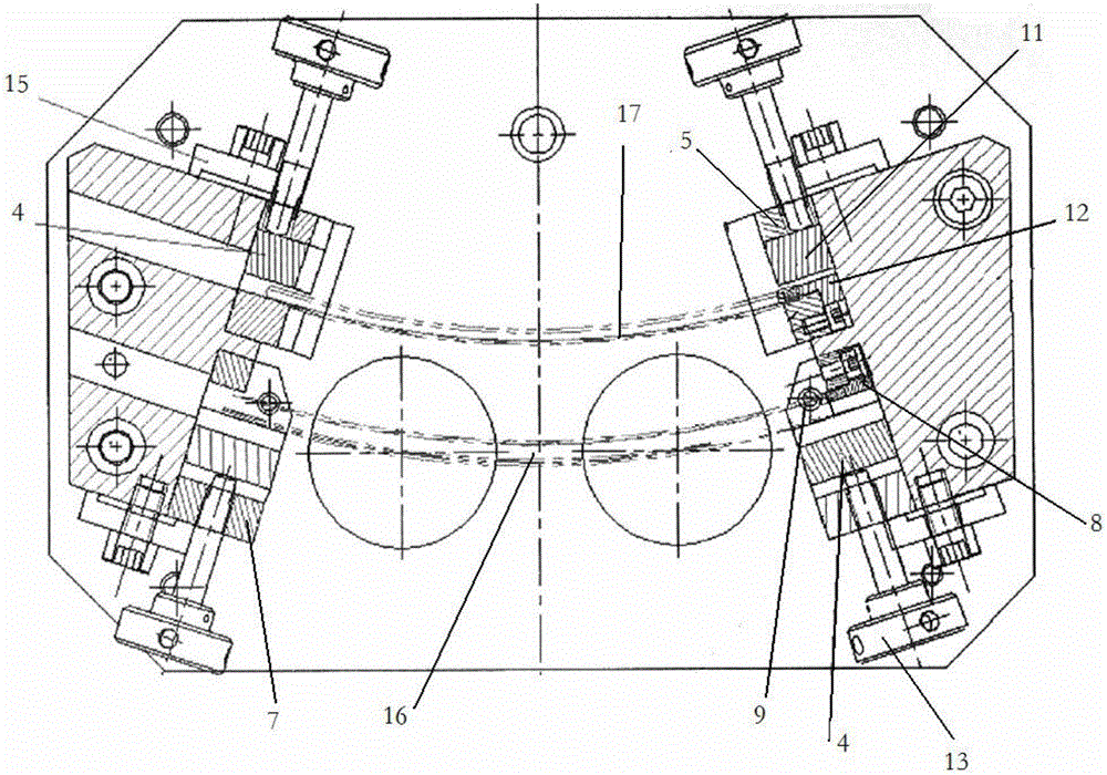 Assembly welding method of fan-shaped block welding assembly