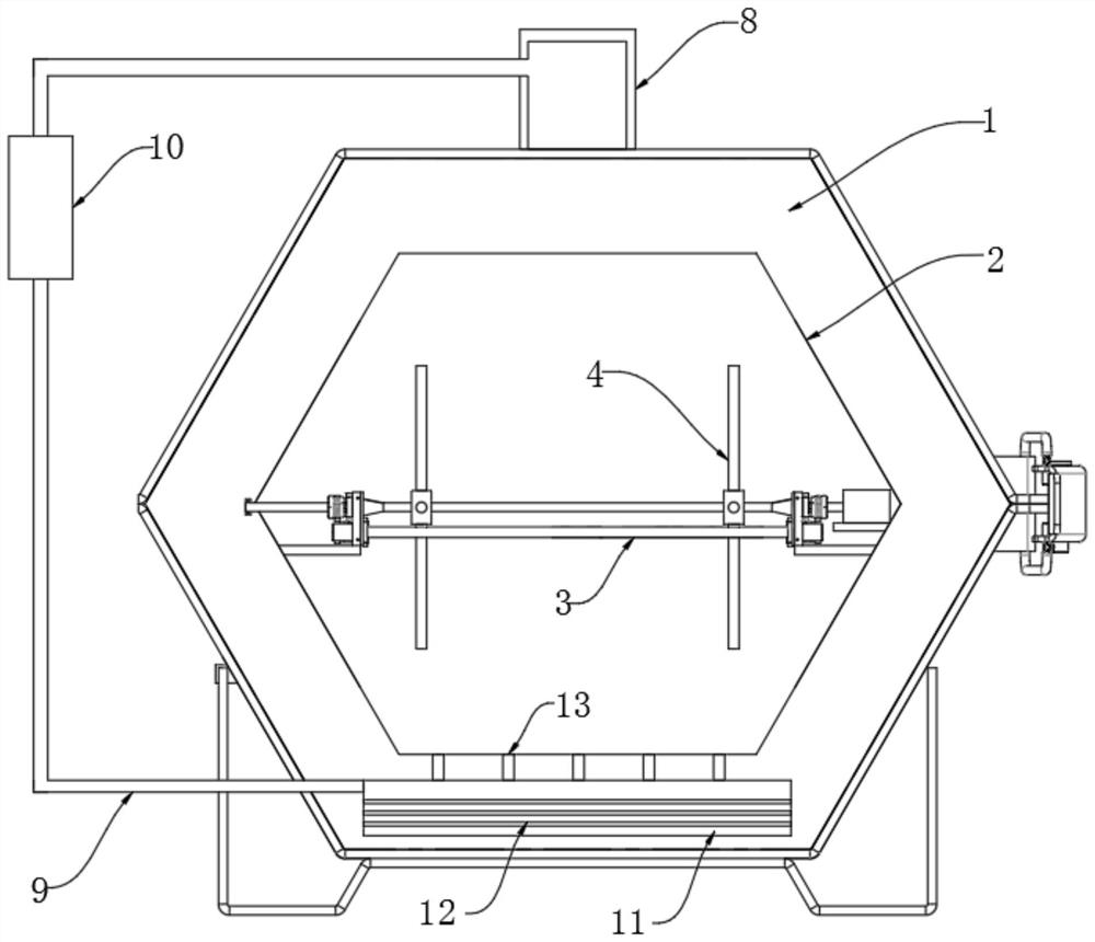 Heating device used for surface machining of daylighting panel and facilitating feeding