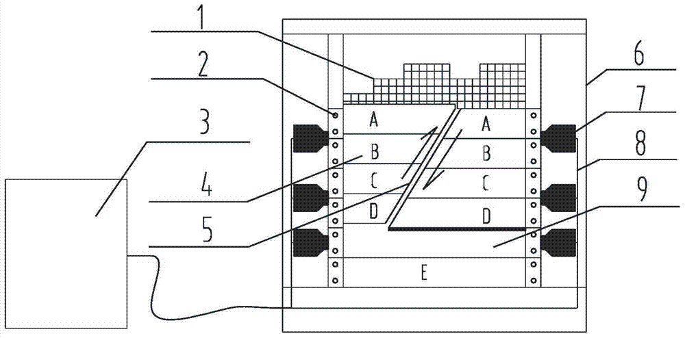 Tectonic stress field simulation test device and method