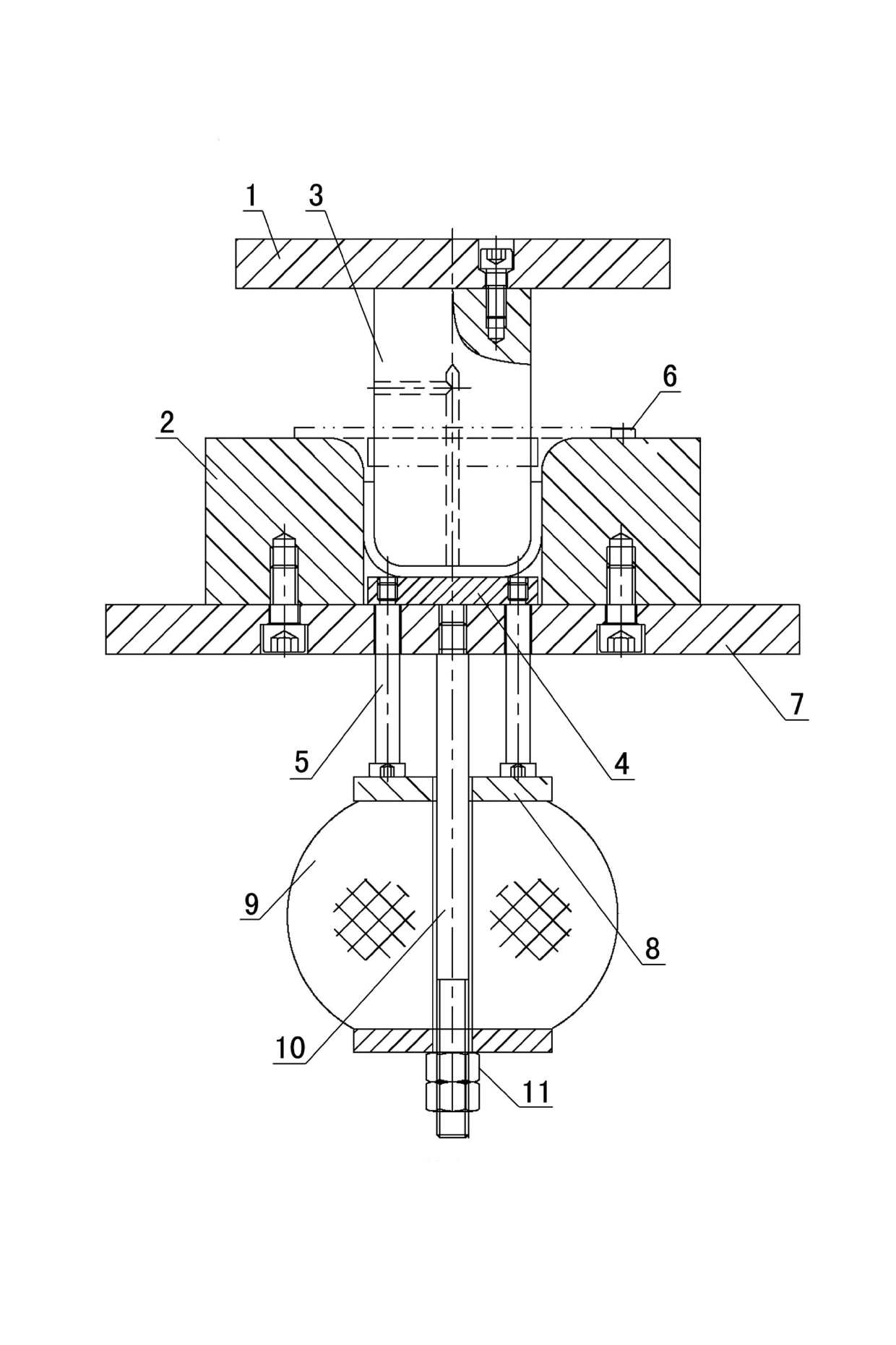 Stepped cylindrical component die for medium plate