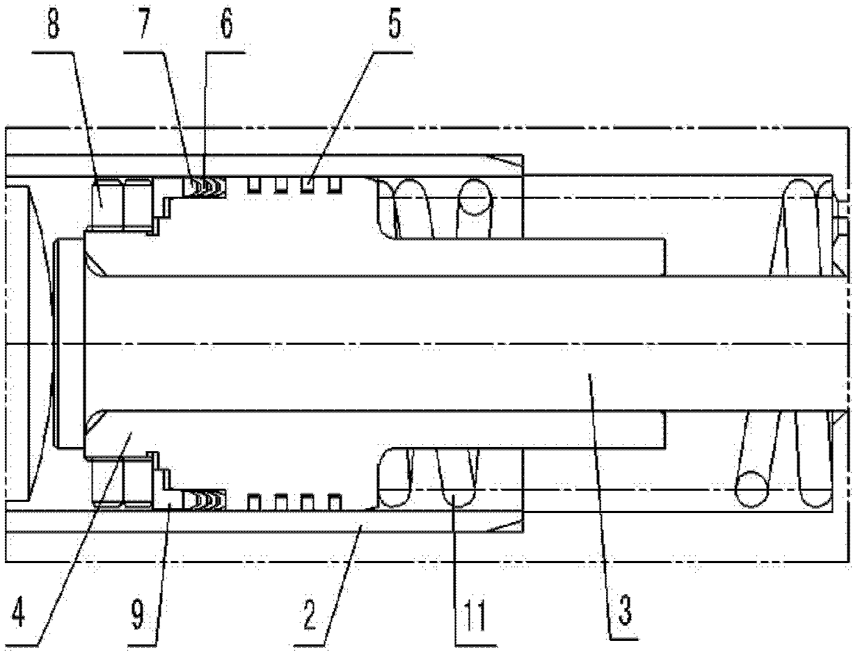 Knocking device for removing carbon deposition from coal gasifier