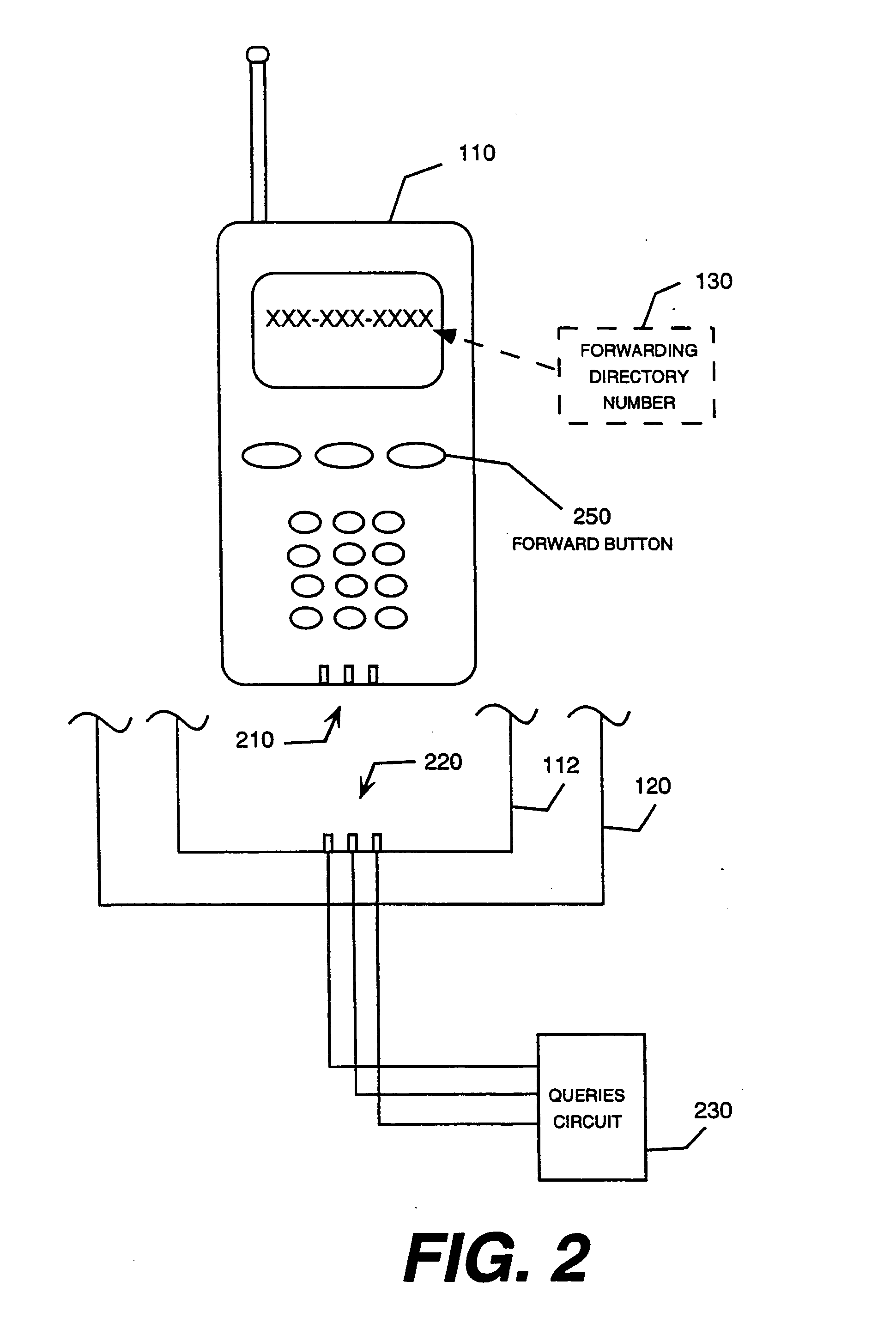 Automatic telephone service forwarding device