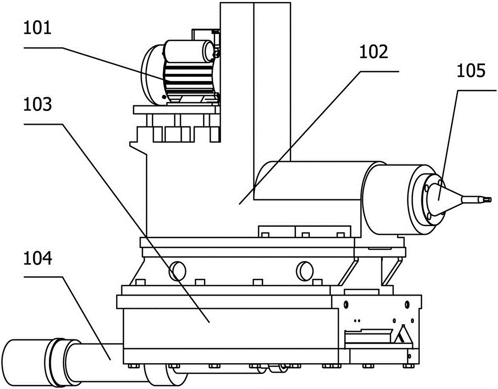 A machine tool for rough and fine countersinking of inner and outer spherical surfaces and end faces of a differential case