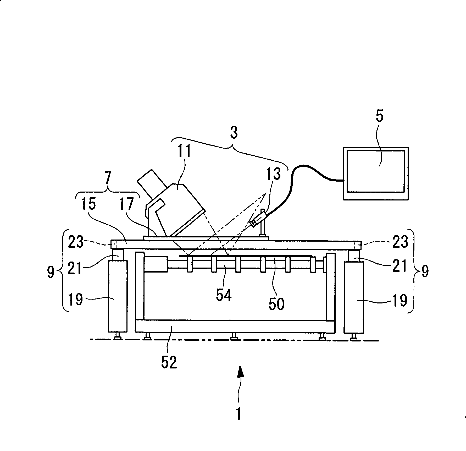 Appearance inspecting device for substrate