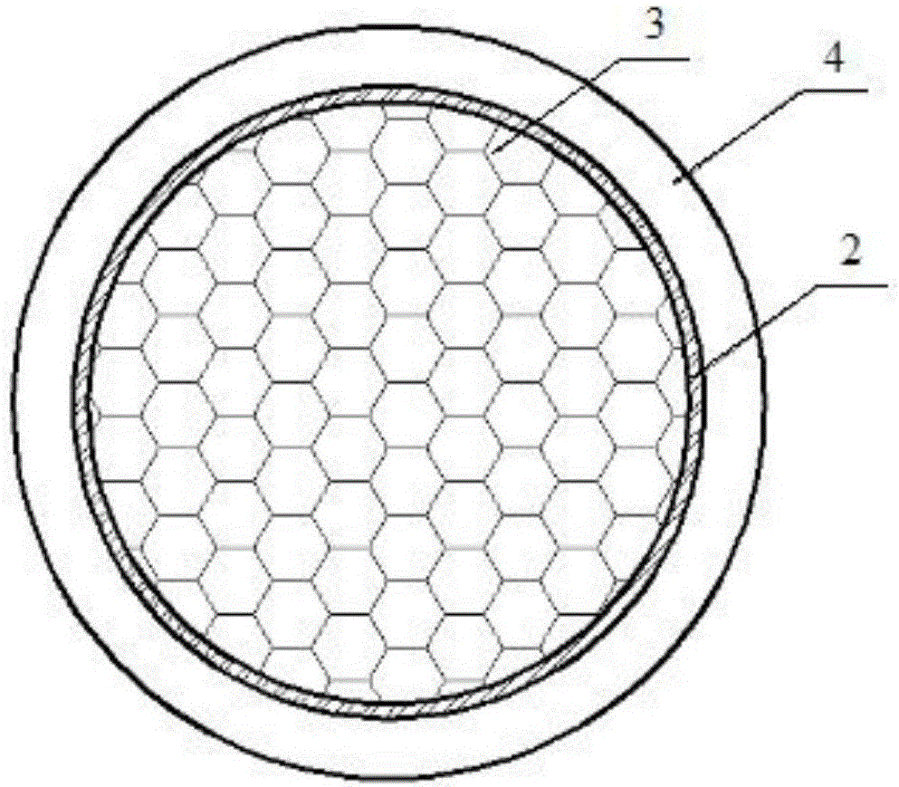 Aluminum-based composite foam material filling pipe whip limiting part