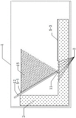 A device that can measure the limited fill pressure and displacement when the retaining wall rotates around the bottom of the wall