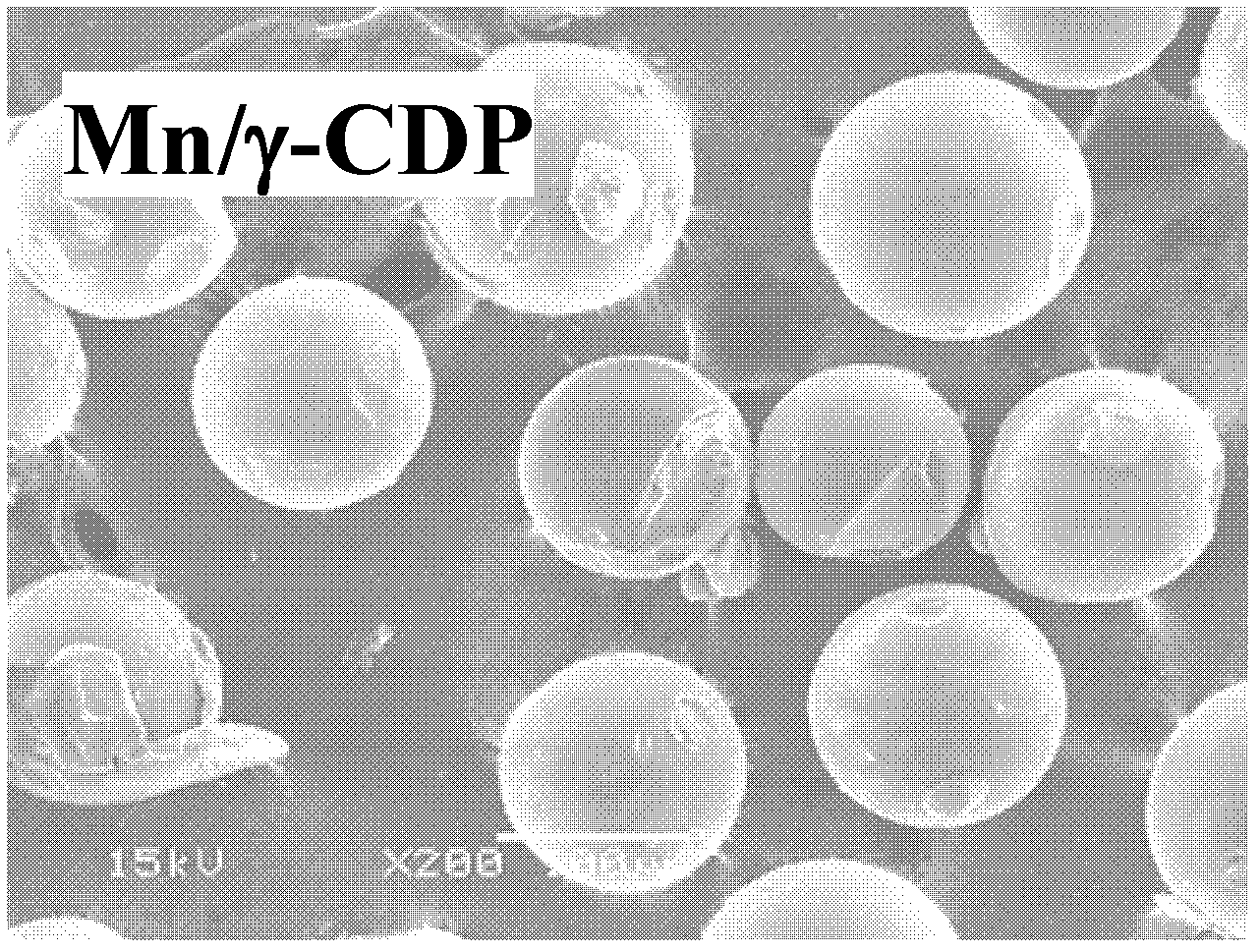 Preparation method of Mn element-doped cyclodextrin polymer material with adsorptive separation function and application thereof