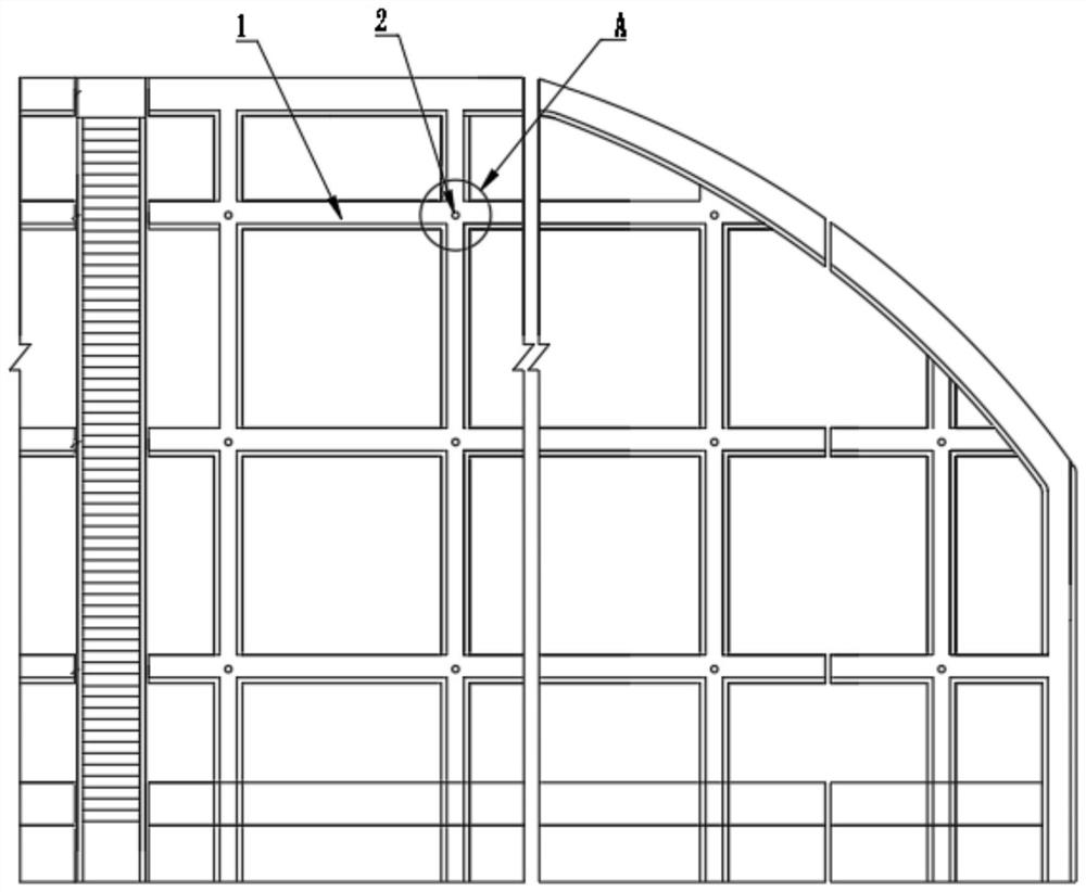 Construction method of pre-stressed anchor cable frame beam structure