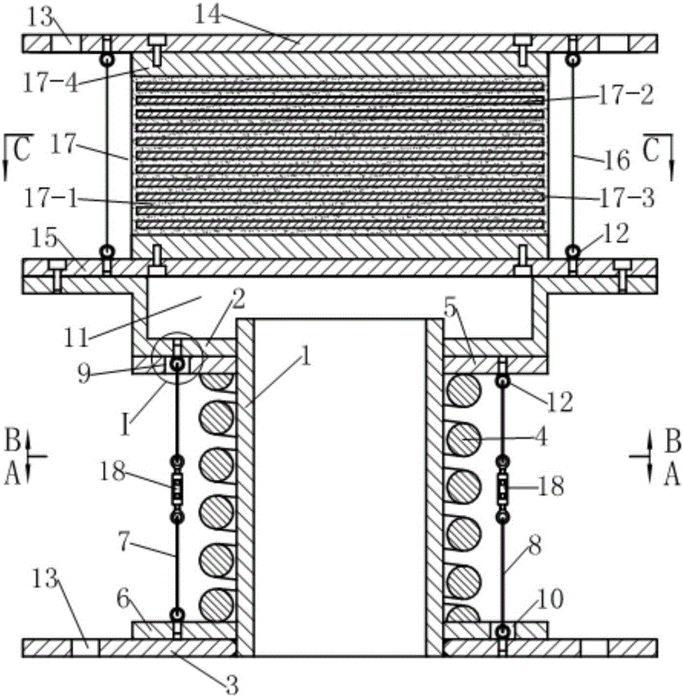 Three-dimensional vibration isolation device with adjustable vertical early stiffness