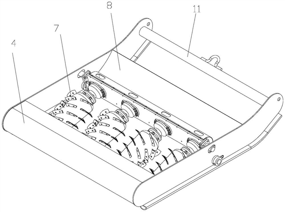 Composite underwater power dredging drag harrow