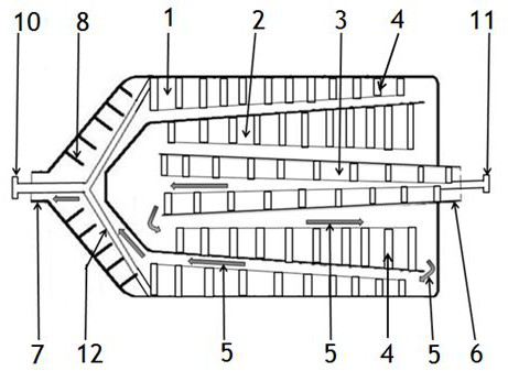 Heat pipe type three-cylinder drying bin