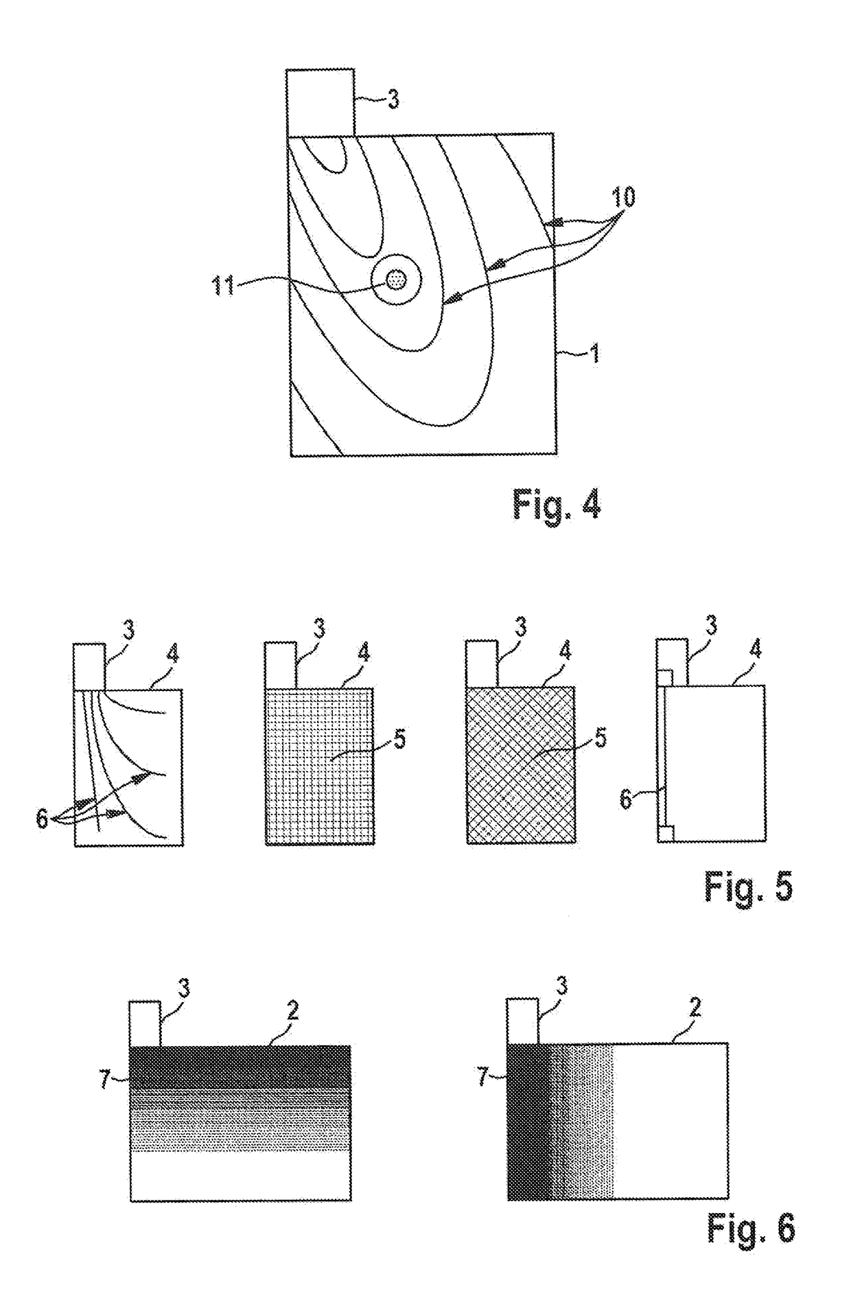 Method for producing electrodes having an improved current collector structure