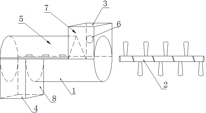 Conveying type on-line drying device and drying system with same