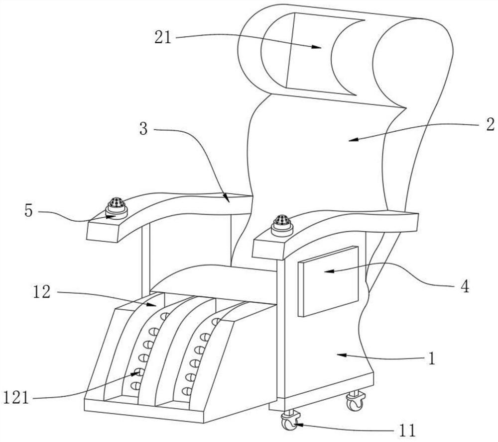 Relaxing chair based on psychological rehabilitation treatment