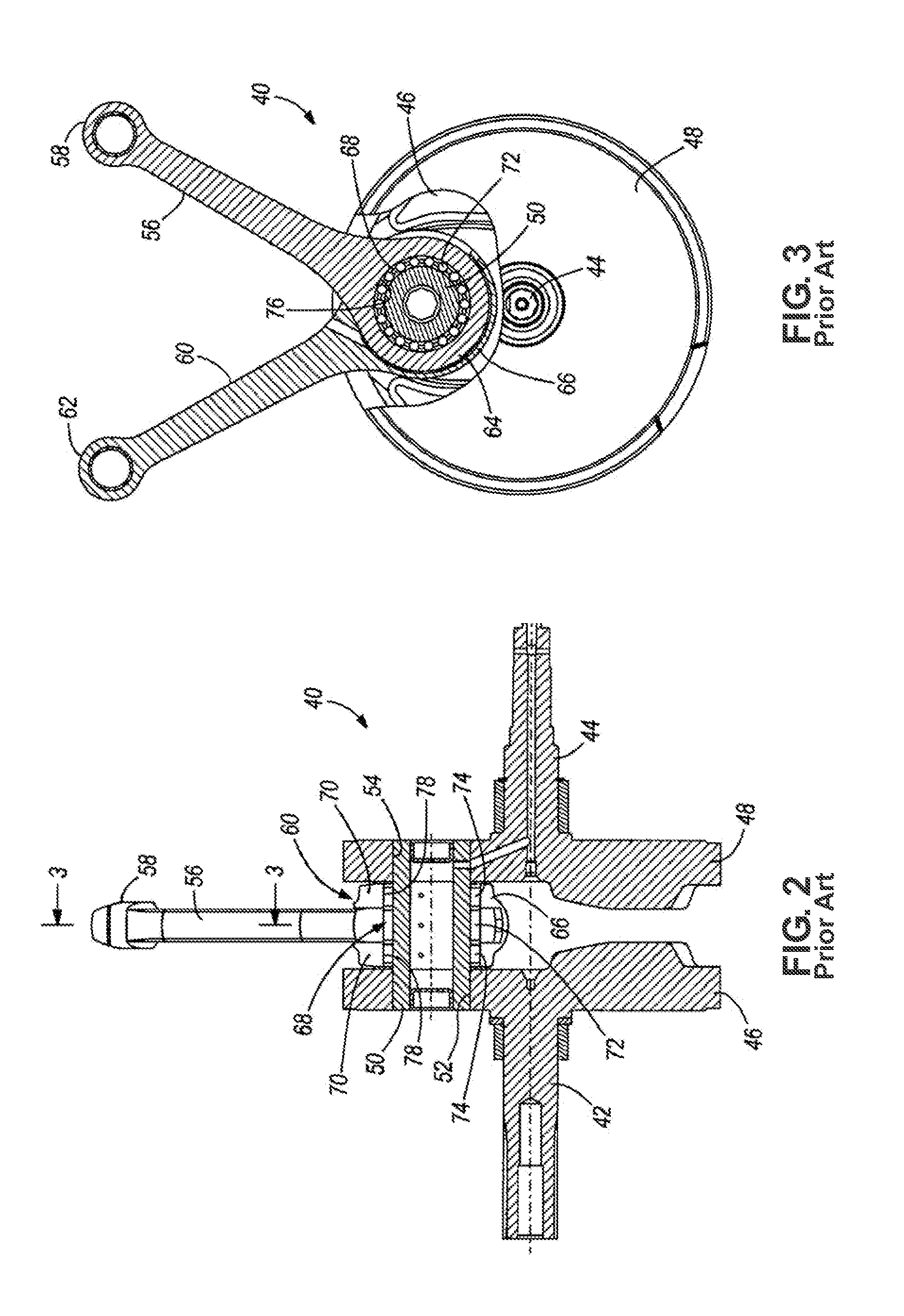 Crankshaft assembly with polygon crank pin