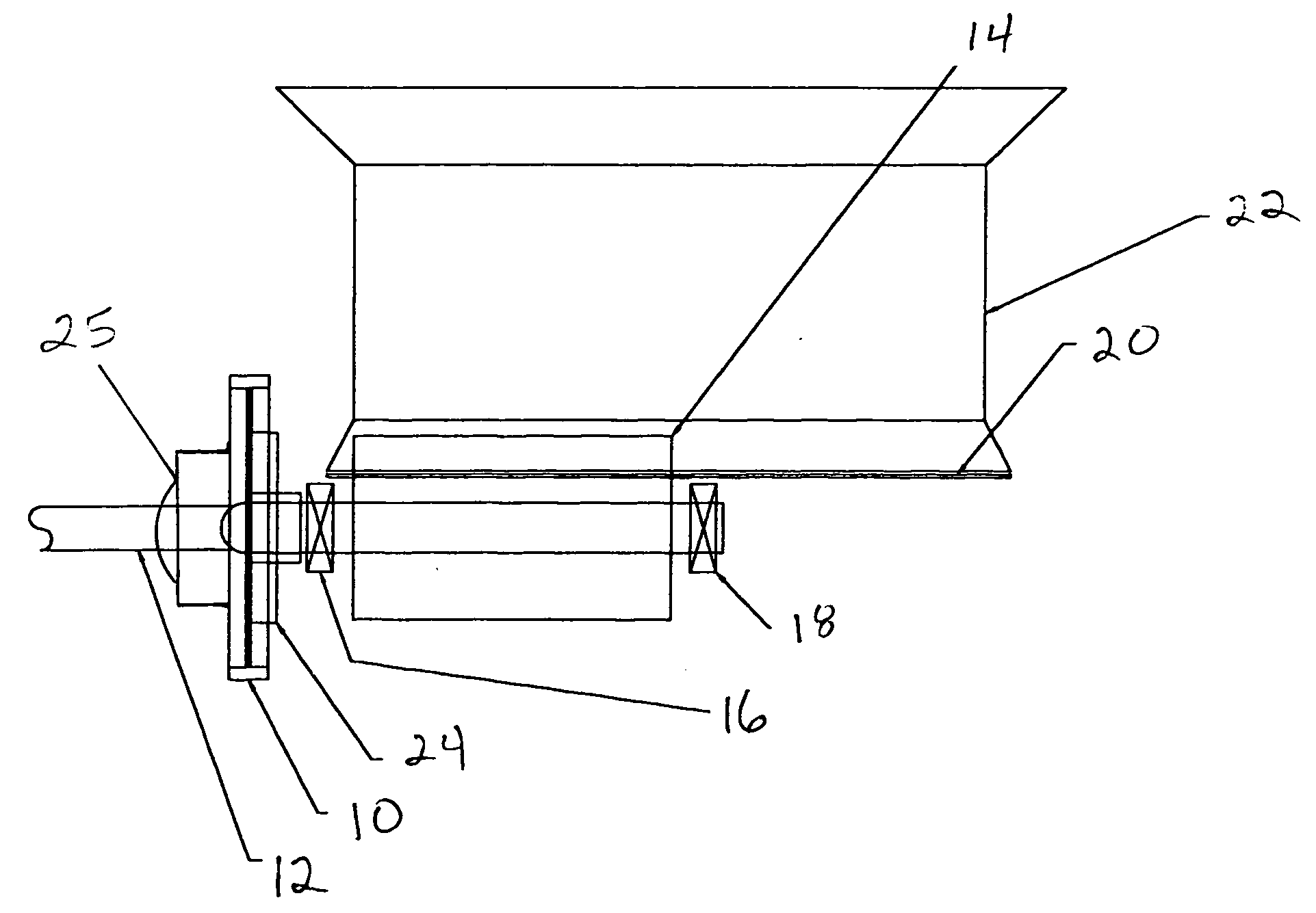 Soft start, high inertia flywheel for tub grinders