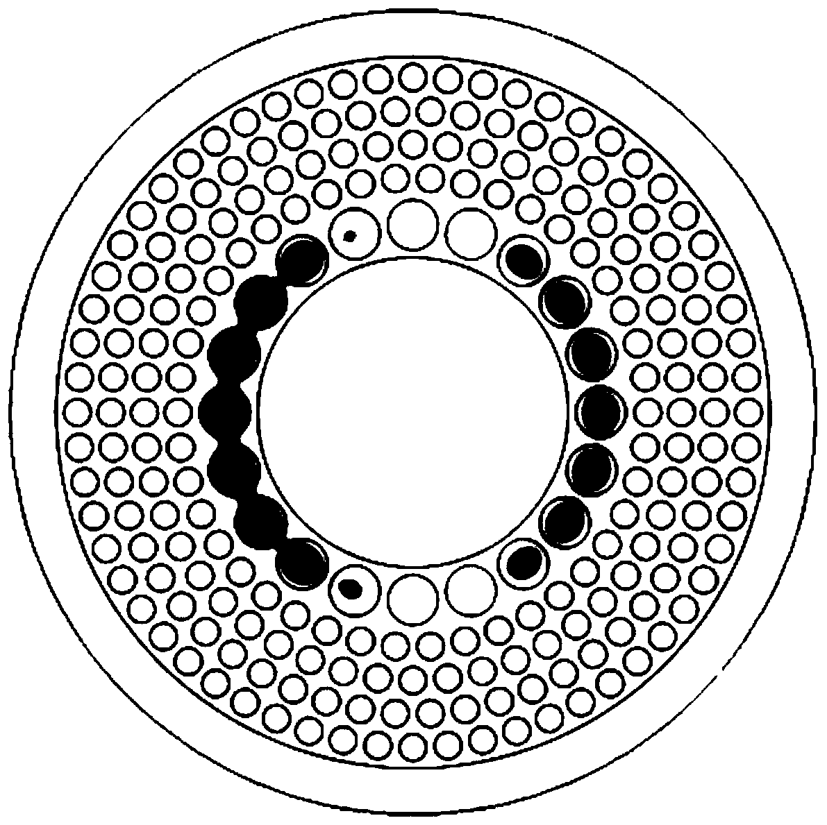 A supermode microstructured fiber for transmitting orbital angular momentum