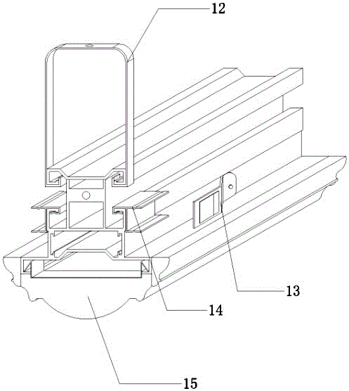 A ceiling-mounted keel