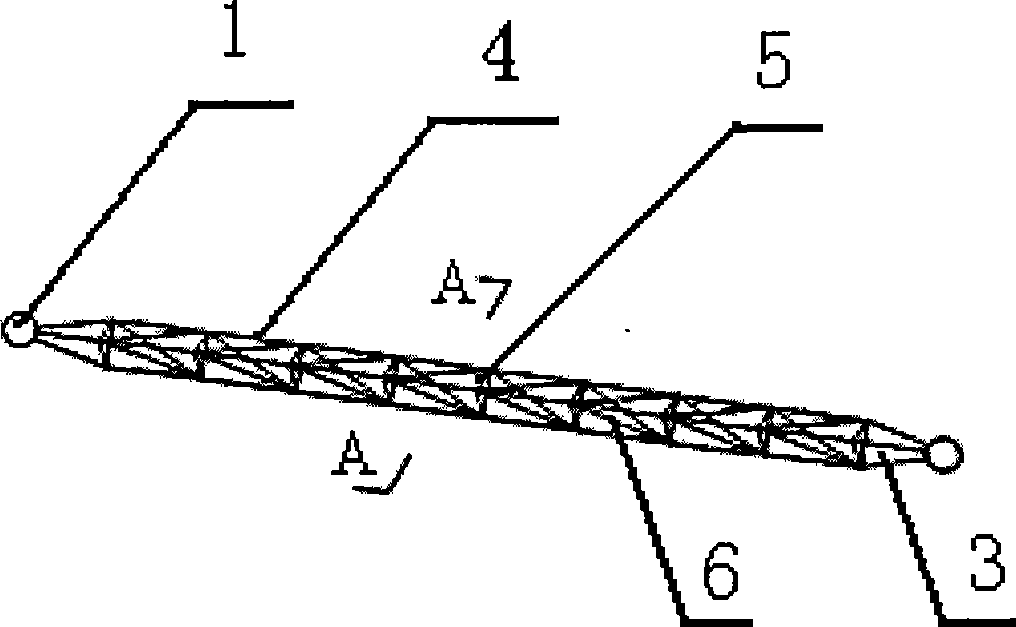 Ultra-large span cylindrical surface compound rods giant grid structure