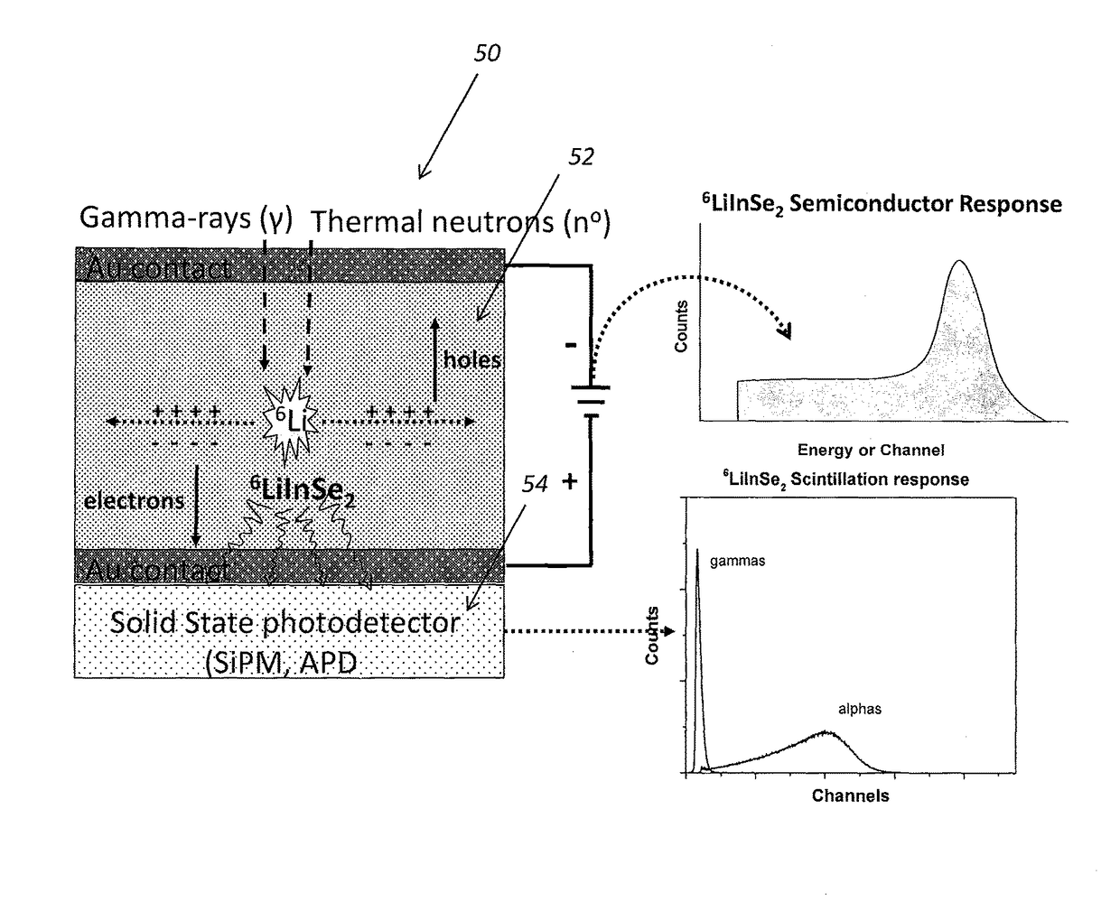 Thermal neutron detector and gamma-ray spectrometer utilizing a single material