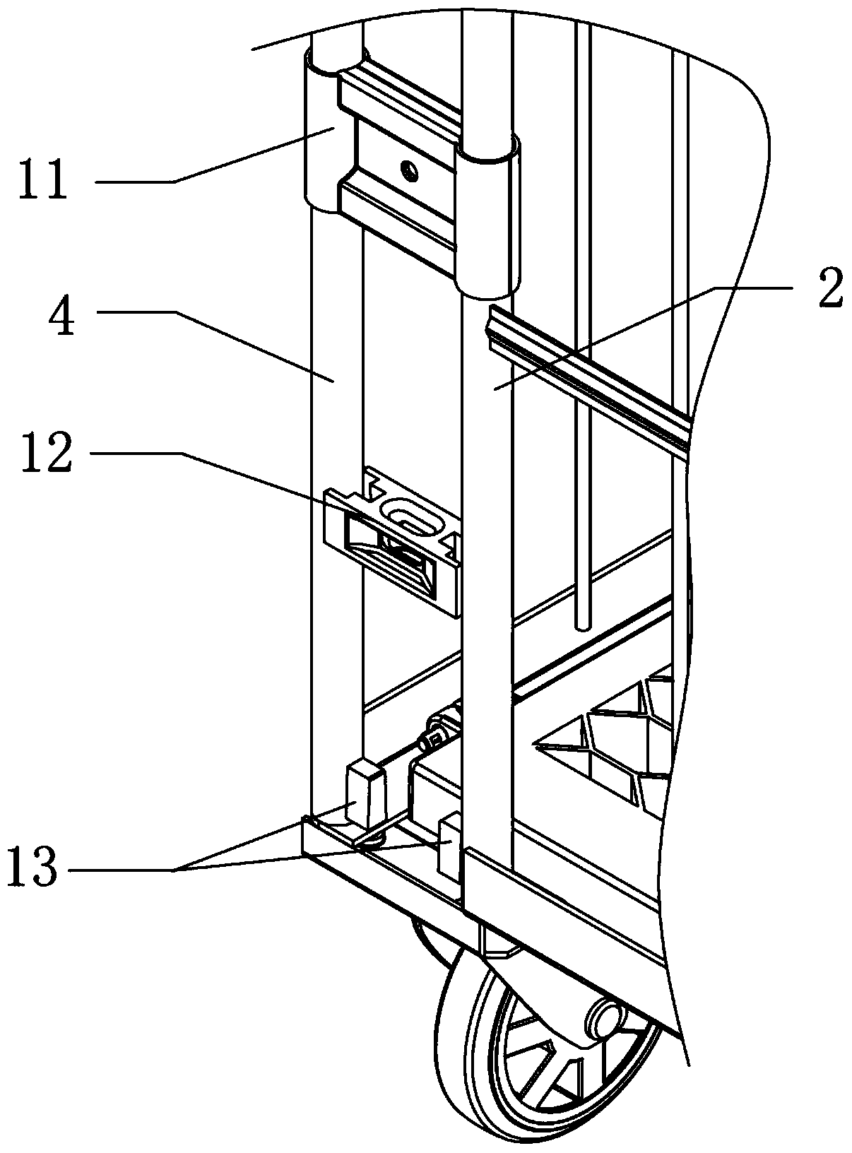 Plastic bottom board logistic trolley