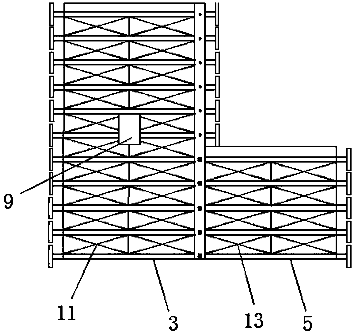 Existing tunnel safety protection multifunctional rack for in-situ expansion tunnel construction