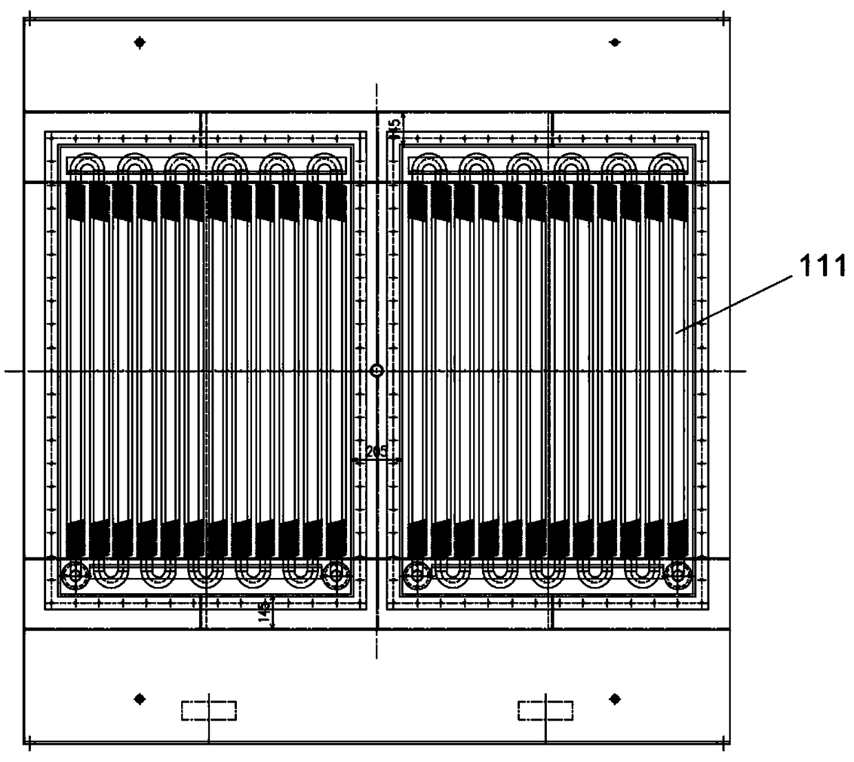 Sintering cooling device