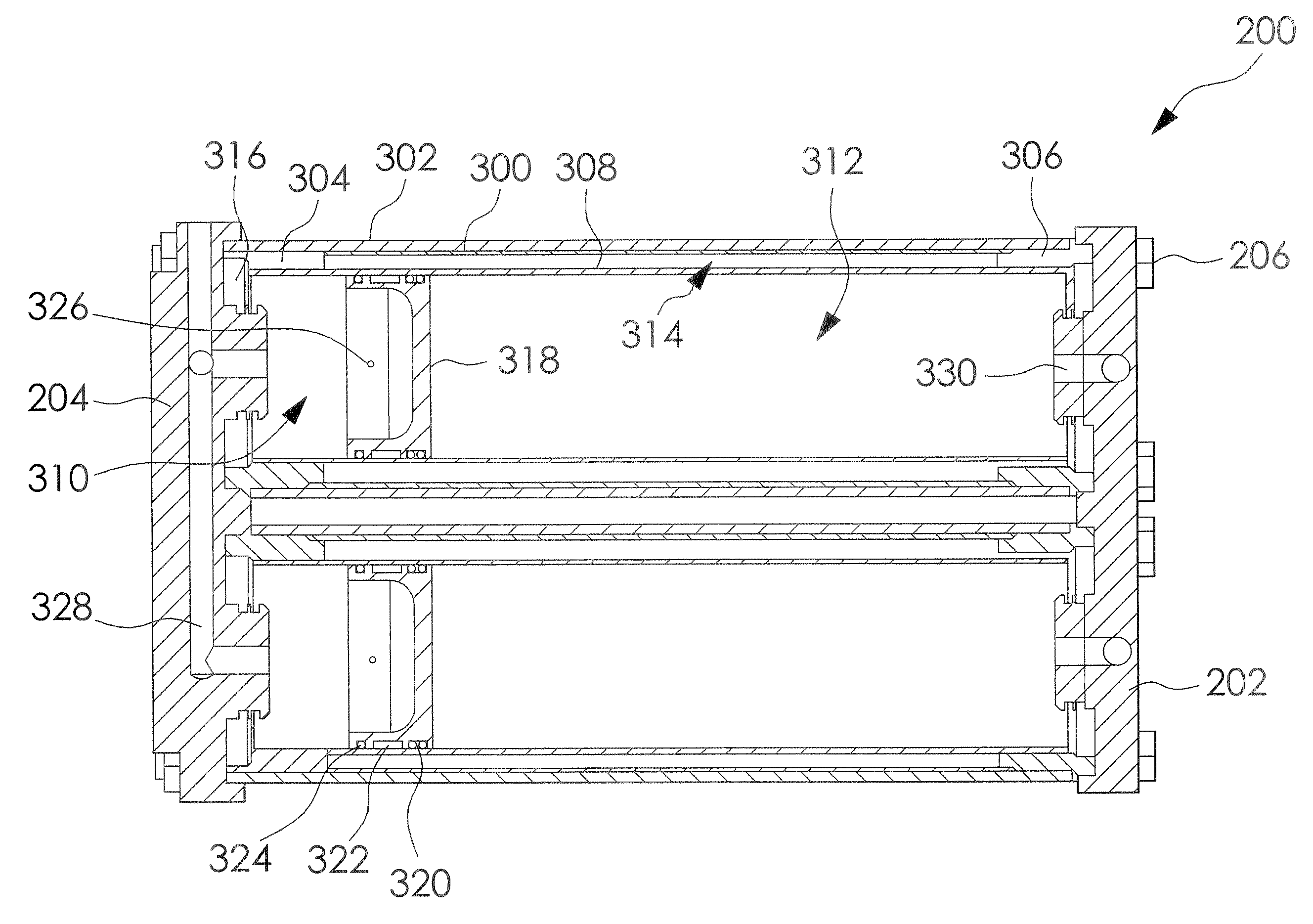 Compact hydraulic accumulator