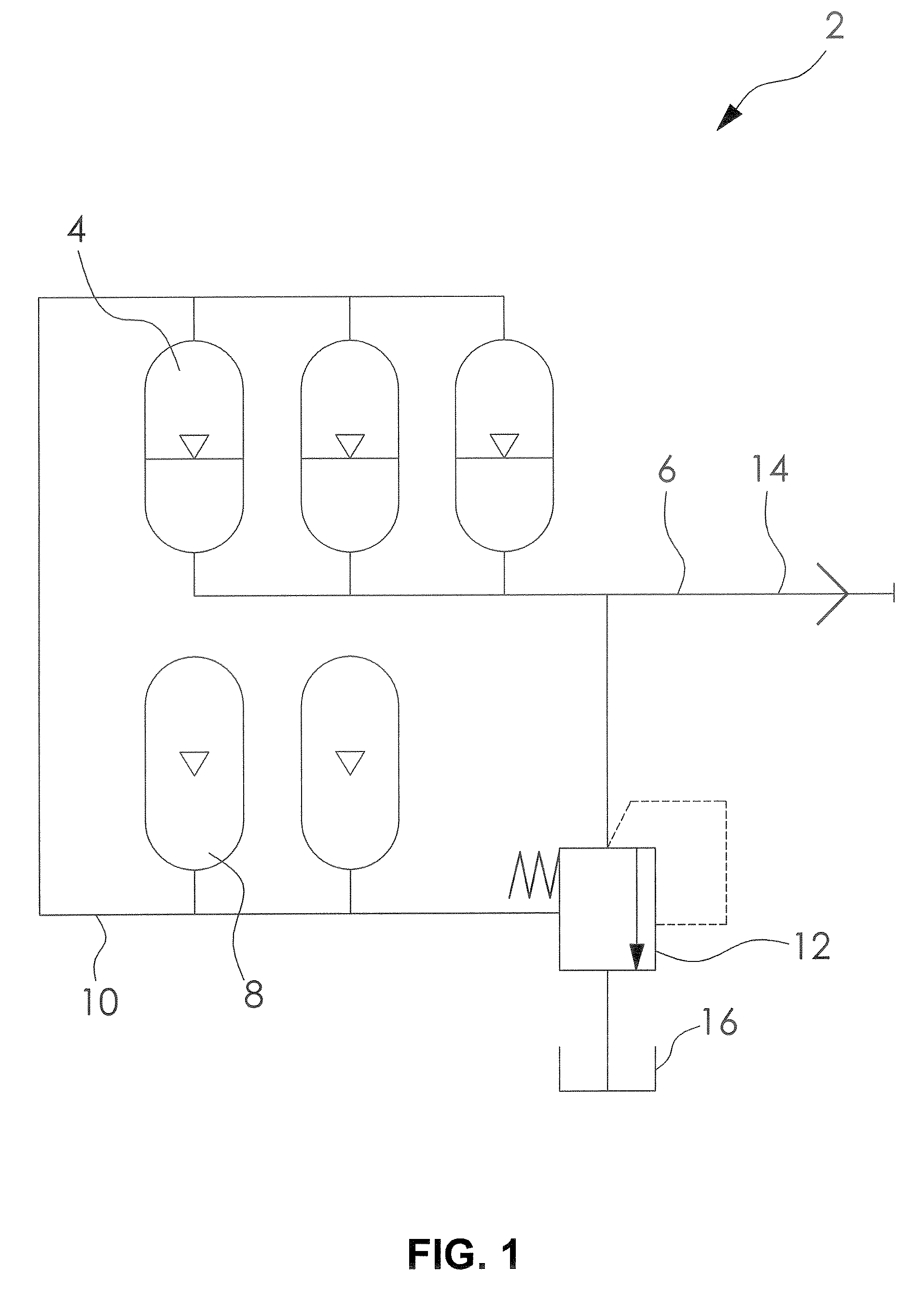 Compact hydraulic accumulator