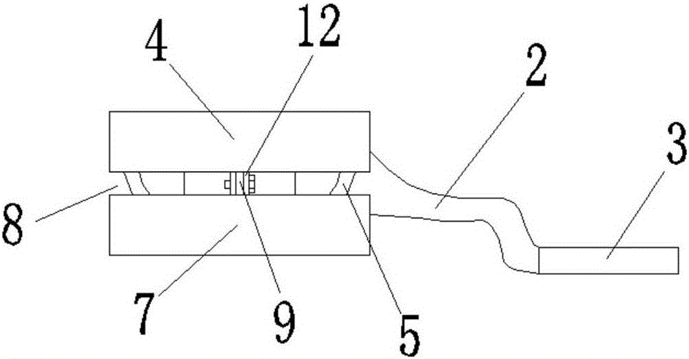 Crimping device for sewing machine with thread trimming function