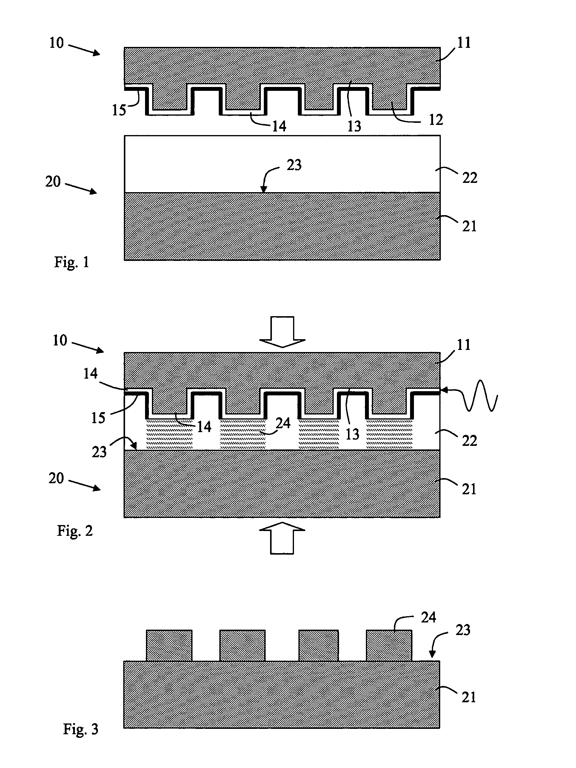 Means for transferring a pattern to an object